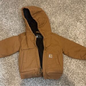 Carhartt Tan Quilted Hooded Jacket Baby 12 M
